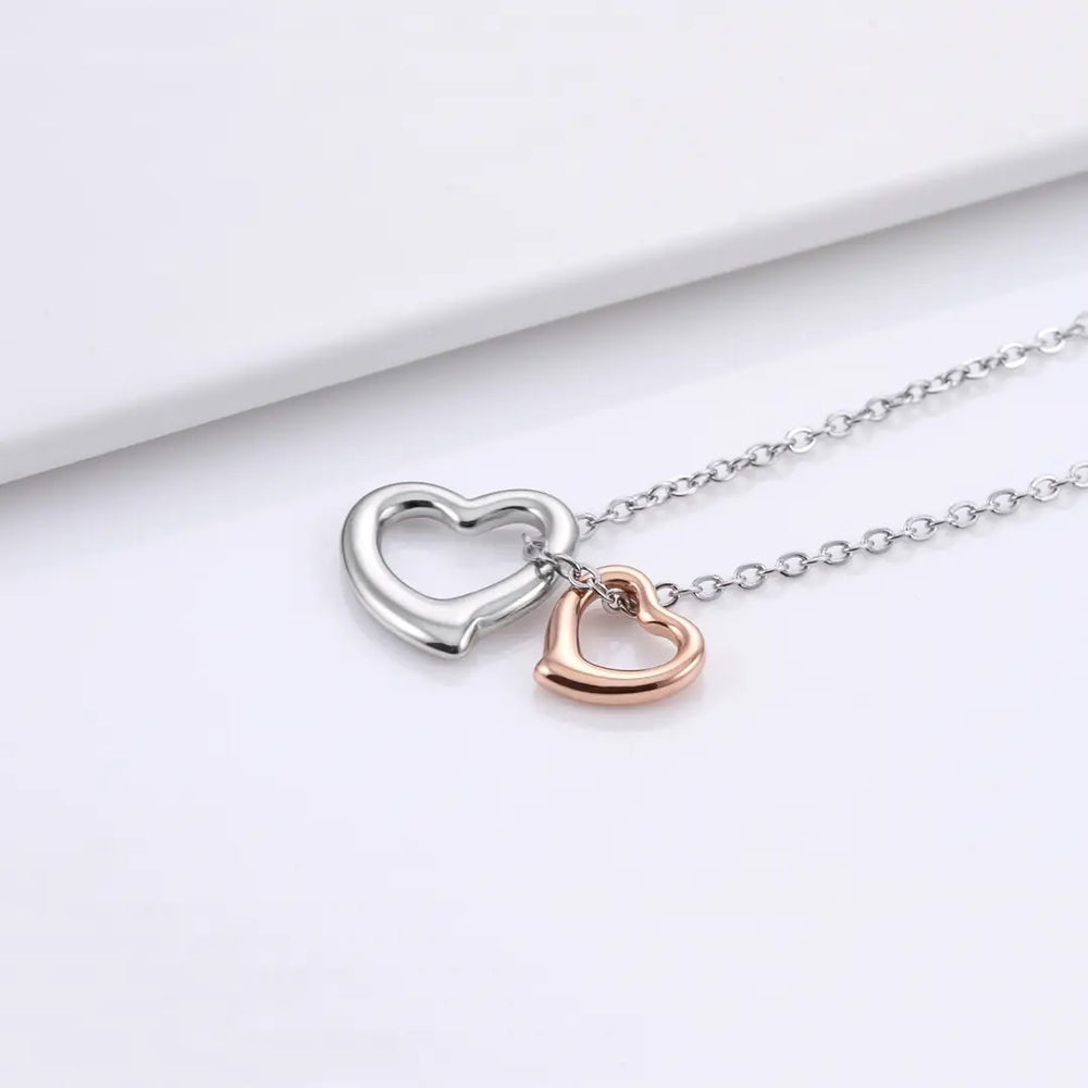 Stainless Steel Heart Necklace for Women Daily Wear Fashion Jewelry
