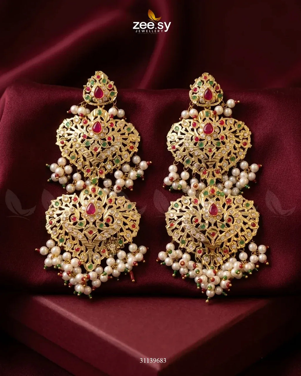 Jasmine Cut Heritage Pearl Earrings