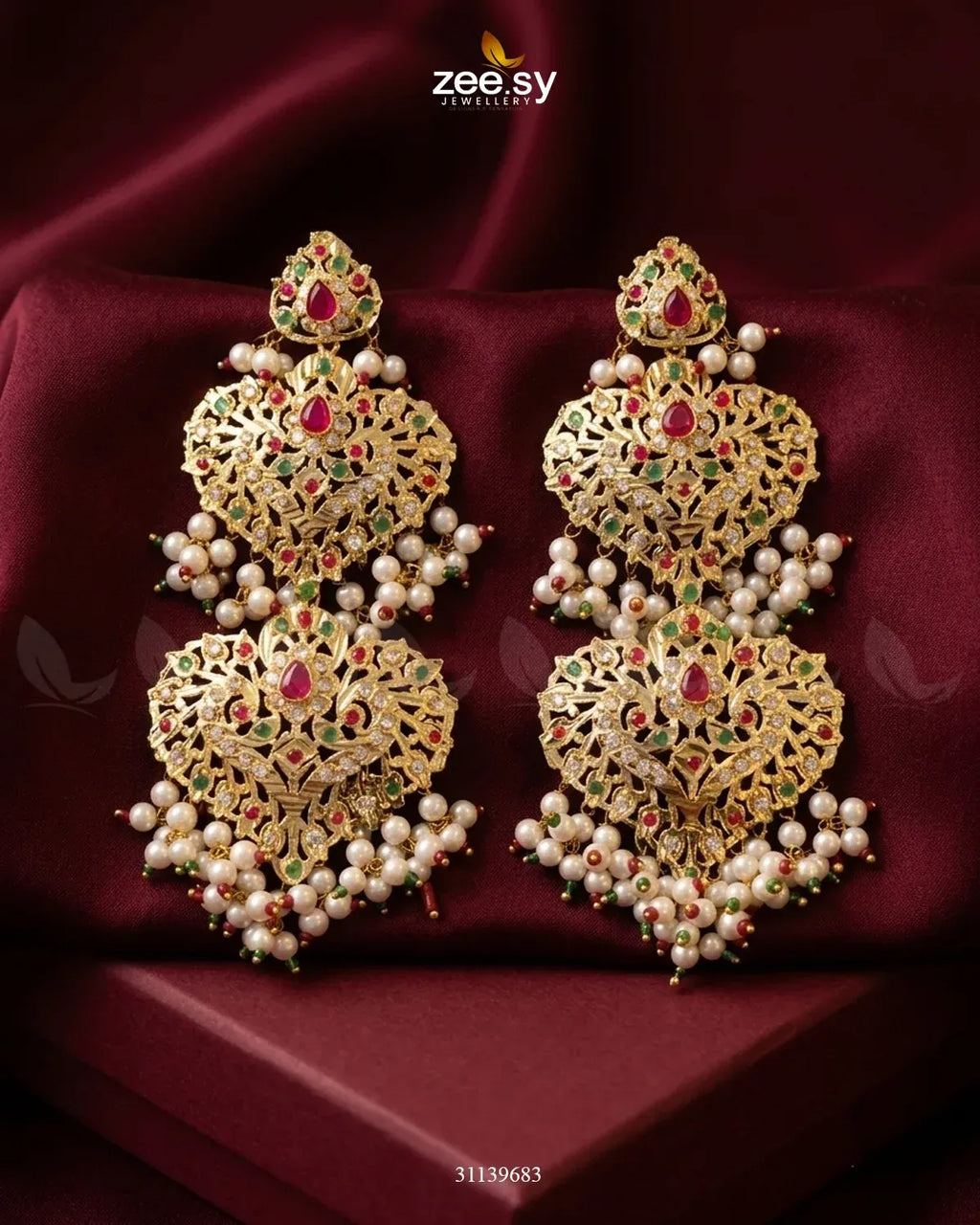 Jasmine Cut Heritage Pearl Earrings